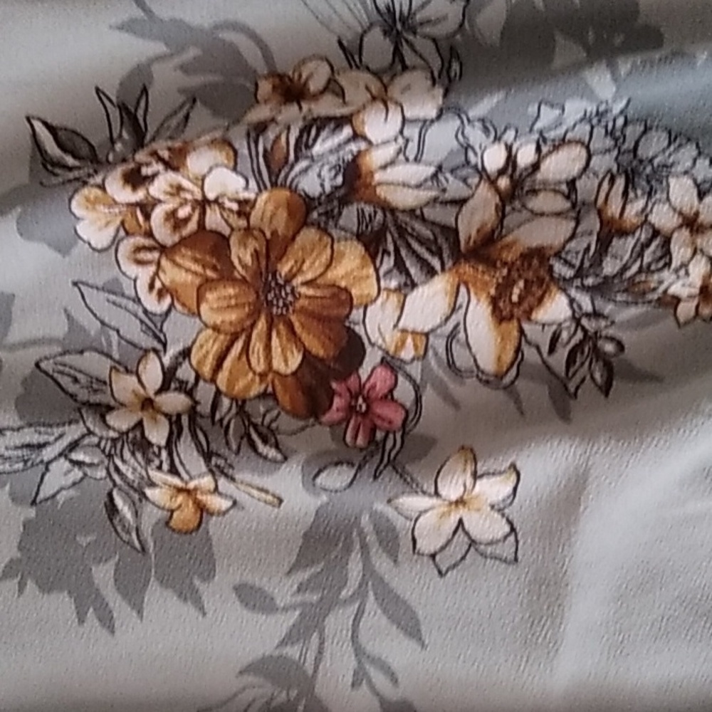 Long Dress with flowers green color S - Picture 3 of 4